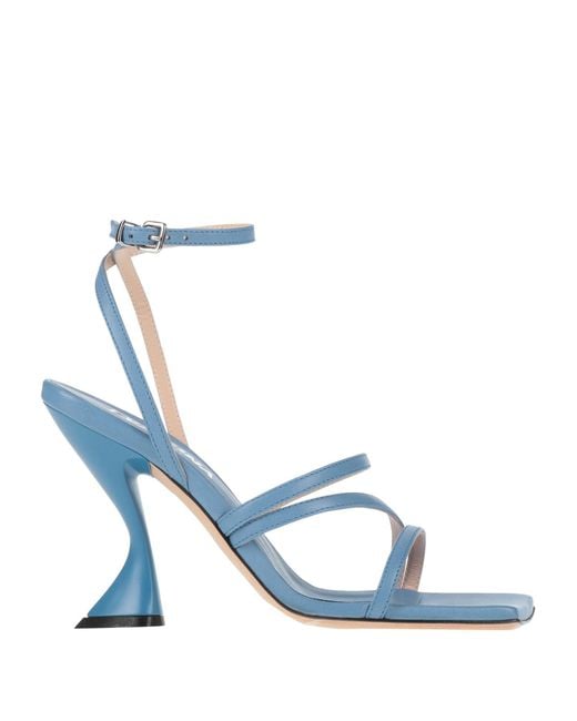 Evaluna Blue Sandals Leather