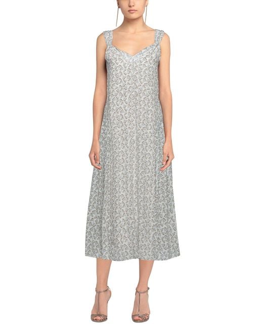 Alysi White Midi Dress