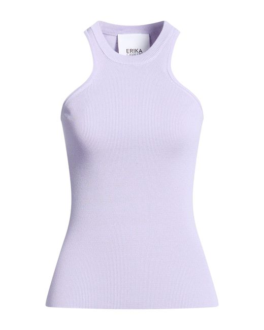 Erika Cavallini Semi Couture Purple Tank Top Viscose, Polyamide
