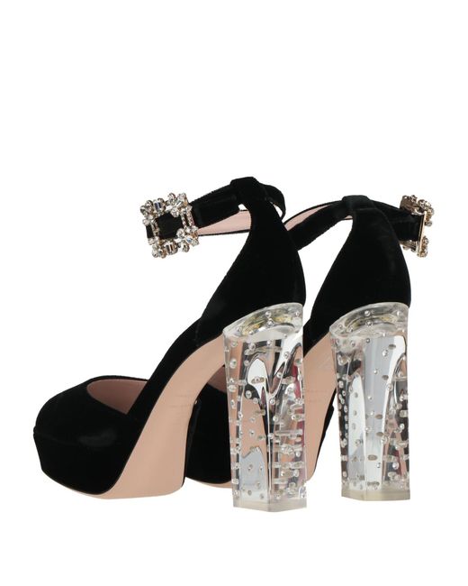 Roger Vivier Black Sandals Textile Fibers