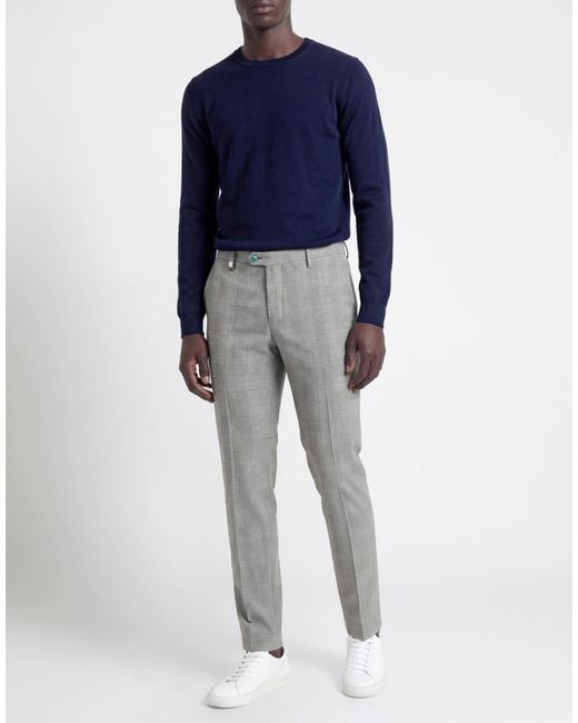 Barbati Gray Pants Polyester, Viscose, Elastane for men