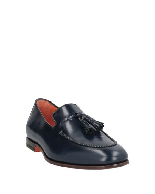 Santoni Blue Loafers for men