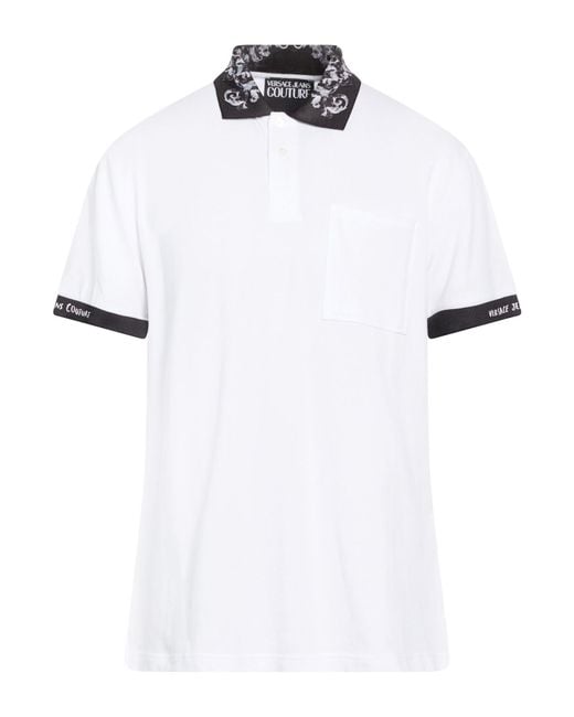 Versace Jeans Couture White Polo Shirt Cotton for men