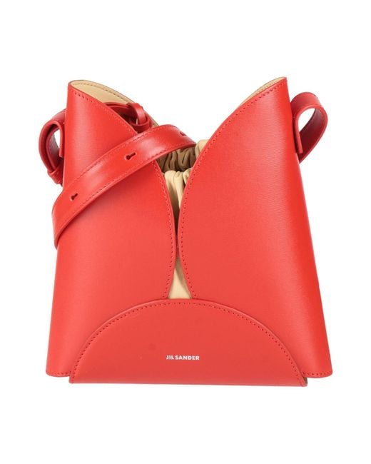 Jil Sander Red Cross-Body Bag Cow Leather for men