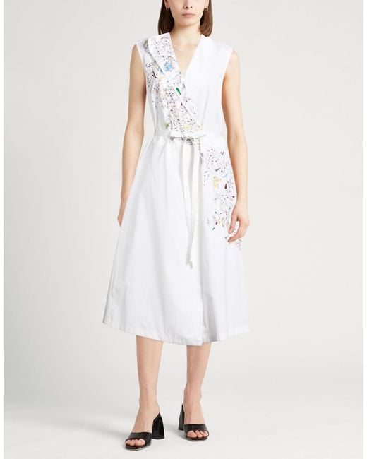 Fabiana Filippi White Midi Dress