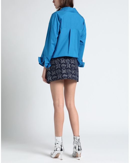 Etro Blue Mini Skirt