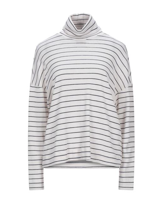 Alysi Gray Ivory Turtleneck Wool, Acrylic