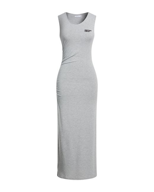 Patrizia Pepe White Light Midi Dress Polyester, Viscose, Elastane