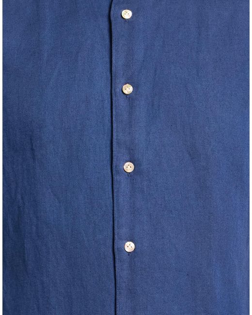 Borriello Blue Shirt Linen for men