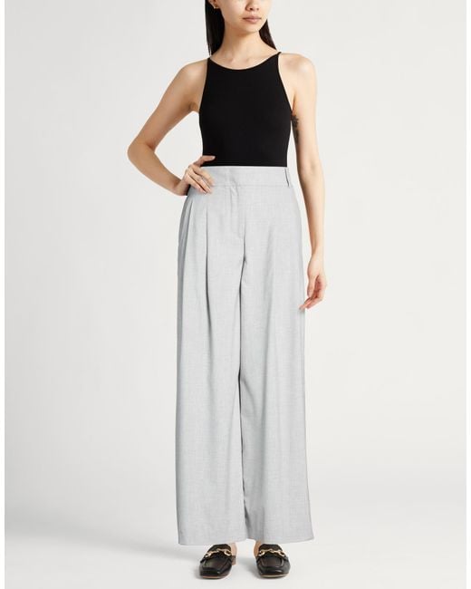 Peserico White Light Pants Polyester, Viscose, Elastane