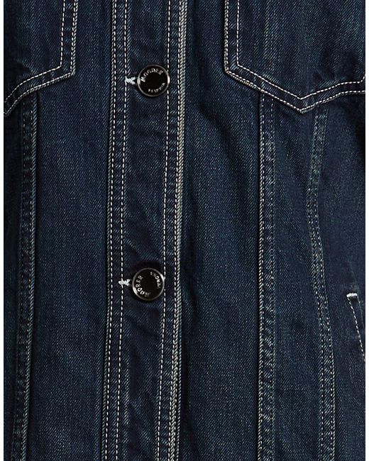 Moorer Blue Denim Outerwear Cotton, Elastane