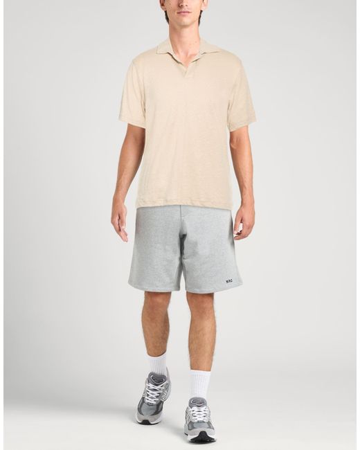 Mc2 Saint Barth Natural Polo Shirt Linen for men