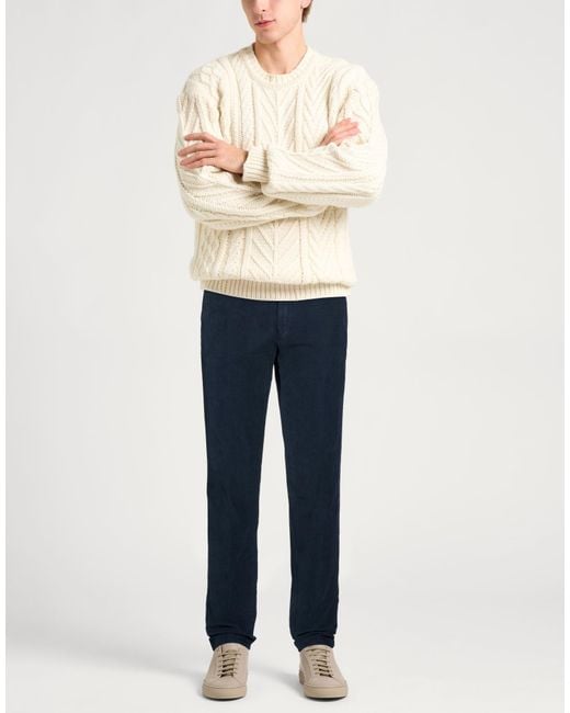 Berwich Blue Pants Cotton, Elastane for men