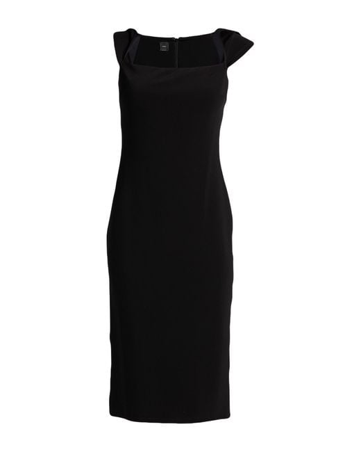 Pinko Black Midi Dress Viscose, Polyamide, Elastane