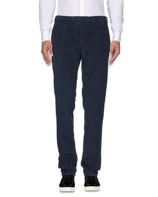 Santaniello Blue Pants Cotton, Elastane for men