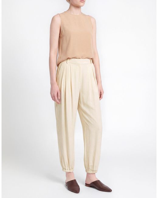 Suoli White Pants Polyester