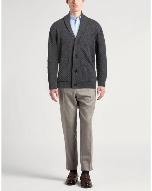 Paolo Pecora Gray Cardigan for men