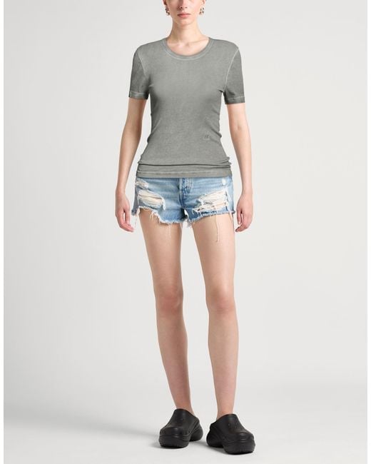 Helmut Lang Gray T-Shirt Pima Cotton