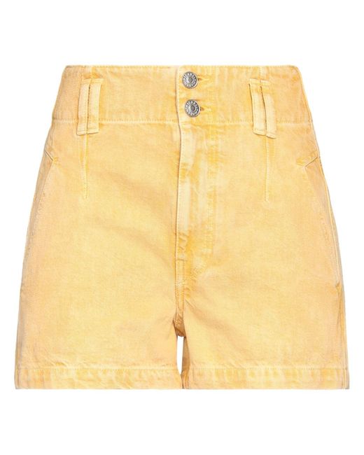 Isabel Marant Yellow Denim Shorts Cotton