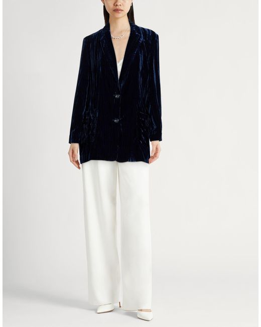 Liu Jo Blue Blazer Polyester