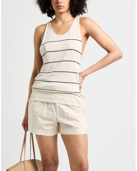 Messagerie White Ivory Top Viscose, Linen, Cotton