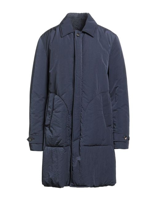 Montedoro Blue Overcoat & Trench Coat for men