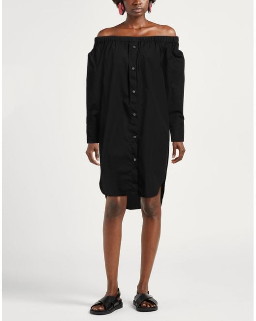 Department 5 Black Mini Dress Cotton