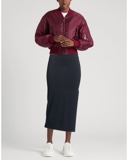 Patrizia Pepe Blue Midi Skirt Polyamide, Elastane