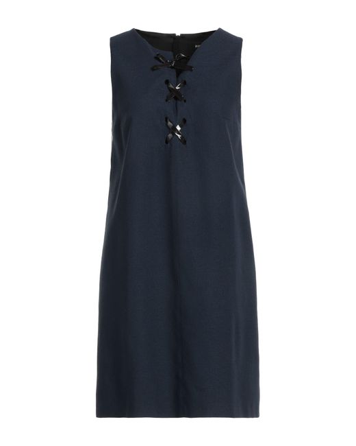 Paule Ka Blue Mini Dress Cotton, Polyamide, Elastane, Polyurethane, Viscose