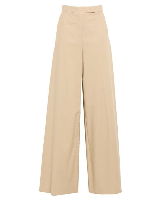 Max Mara Natural Pants Cotton, Elastane