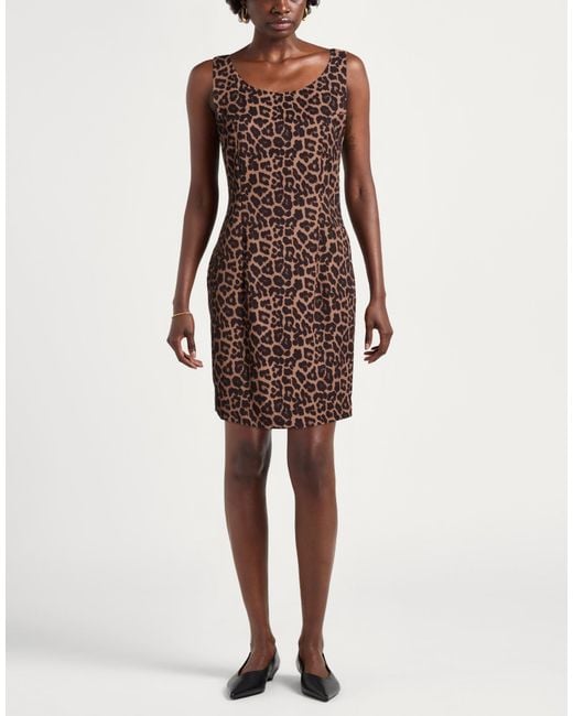 Toy G. Brown Camel Mini Dress Polyester, Elastane