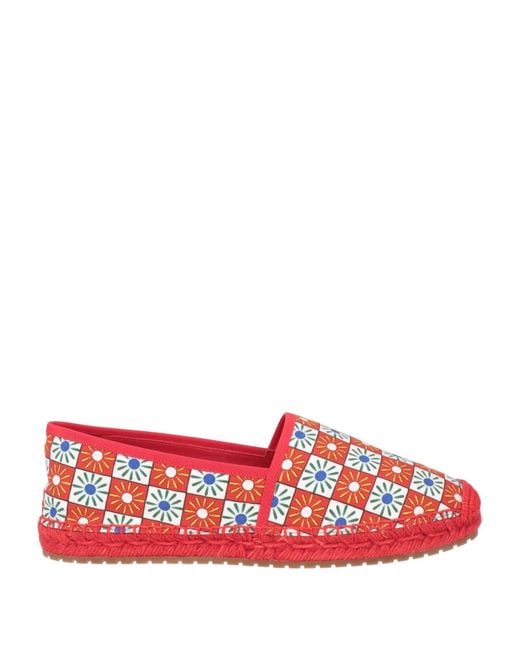 Dolce & Gabbana Red Espadrilles Cotton, Viscose