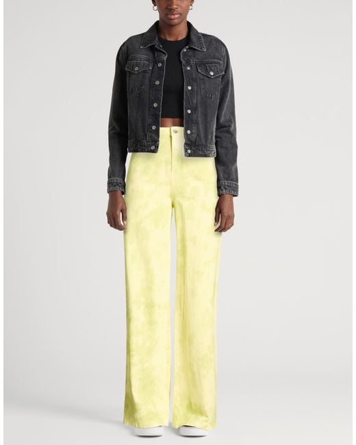Patrizia Pepe Yellow Lime Jeans Cotton, Lyocell