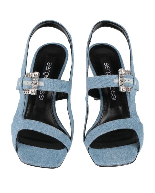 Sergio Rossi White Sandals Textile Fibers