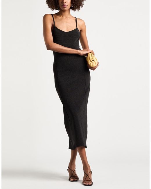 Jacquemus Black Midi Dress Viscose, Polyester, Polyamide, Elastane