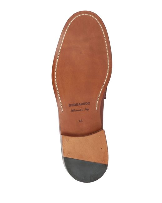 DSquared² Red Loafers Leather for men