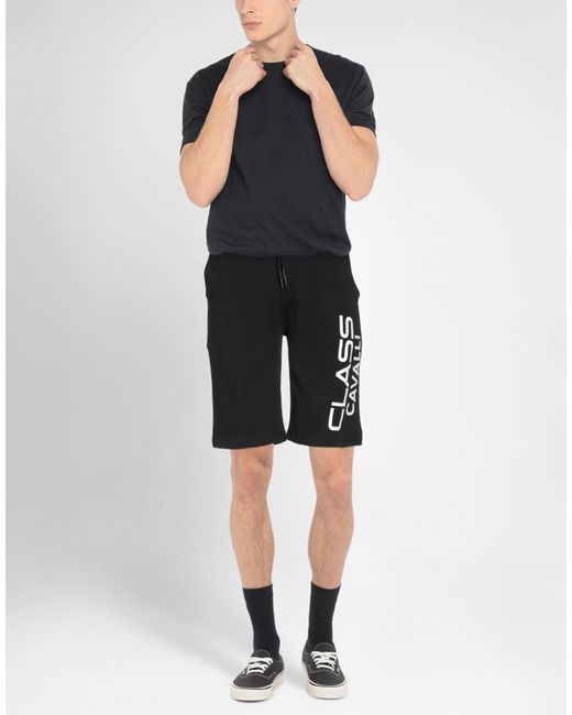 Roberto Cavalli Black Shorts & Bermuda Shorts Cotton for men