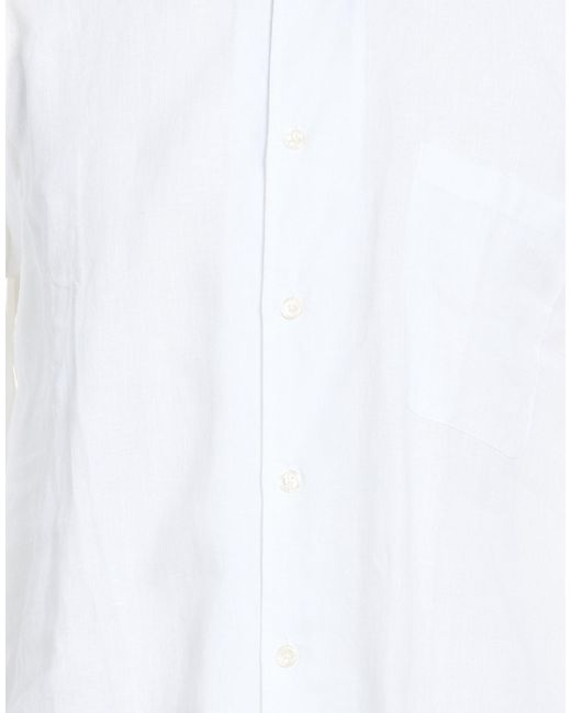 Fedeli White Shirt Linen for men