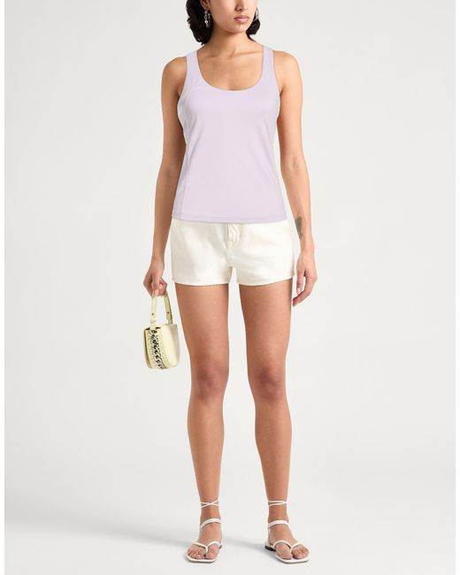 DKNY Purple Tank Top Polyester, Elastane