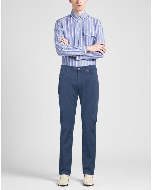 Jeckerson Blue Trouser for men