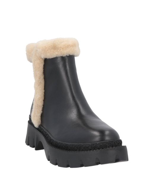 COACH Black Jane Leather And Shearling Chelsea Boots