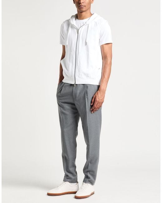 Fedeli White Sweatshirt Cotton for men