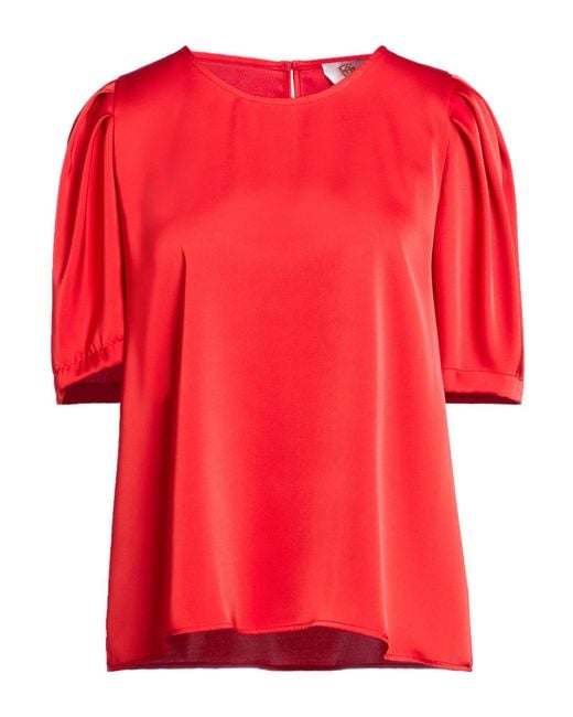 Gai Mattiolo Red Top Polyester, Elastane