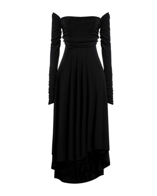 Erika Cavallini Semi Couture Black Midi Dress