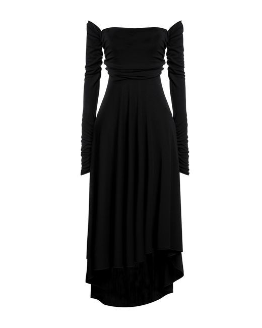 Erika Cavallini Semi Couture Black Midi-Kleid