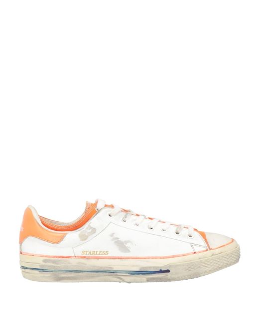 HIDNANDER White Sneakers Leather, Textile Fibers for men