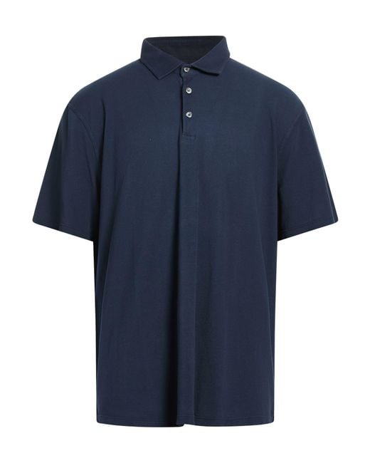 Fedeli Blue Polo Shirt Cotton for men