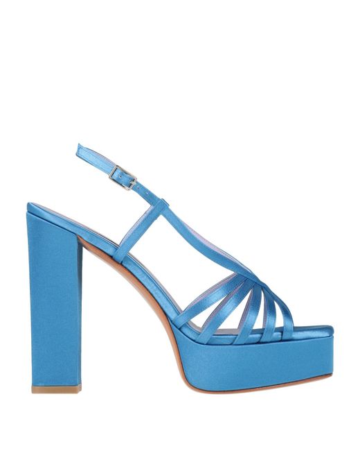 Albano Blue Azure Sandals Textile Fibers