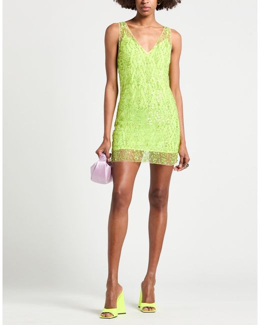 Elisabetta Franchi Green Mini Dress Polyester