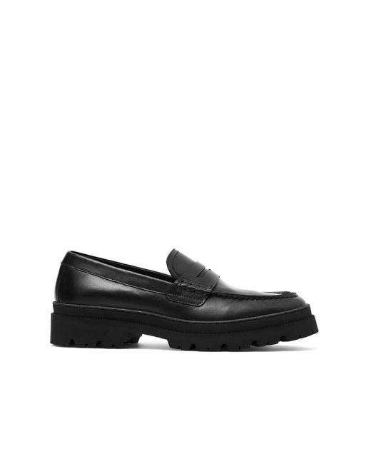 COS Black Chunky Leather Loafers for men